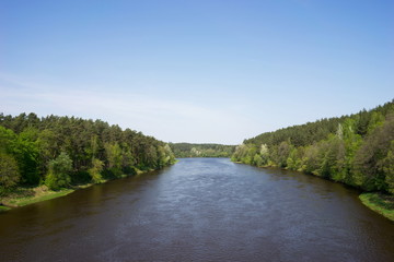 Fototapeta na wymiar River landscapes of the resort Druskininkai, Lithuania