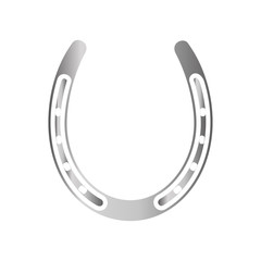 Horse shoe silver icon on background for graphic and web design. Simple vector sign. Internet concept symbol for website button or mobile app.