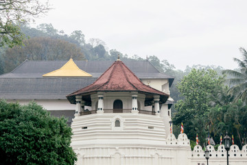 Exterior of Temple of the Tooth in Kandy 