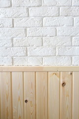 Fototapeta na wymiar white wall and wooden floor