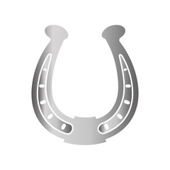 Horse shoe silver icon on background for graphic and web design. Simple vector sign. Internet concept symbol for website button or mobile app.