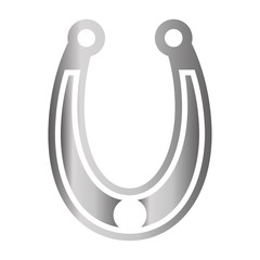 Horse shoe silver icon on background for graphic and web design. Simple vector sign. Internet concept symbol for website button or mobile app.