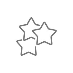 Stars, best choice, positive feedback line icon.