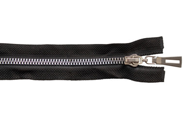 metal close zipper closeup