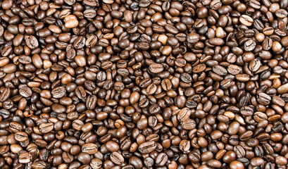 background of coffee beans with space for text