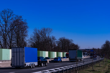 Fototapeta na wymiar Autobahn A 40 in Dortmund-somborn