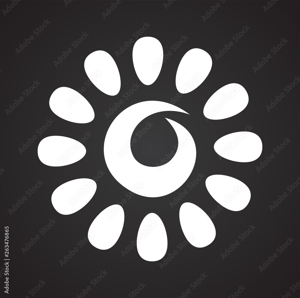 Poster sun icon on background for graphic and web design. simple vector sign. internet concept symbol for w