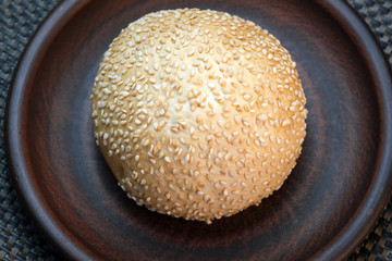 Homemade wheat bread baked