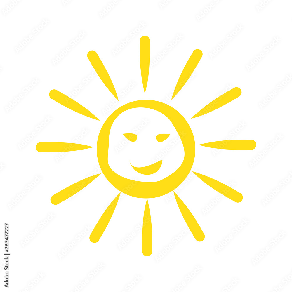 Poster sun icon on background for graphic and web design. simple vector sign. internet concept symbol for w