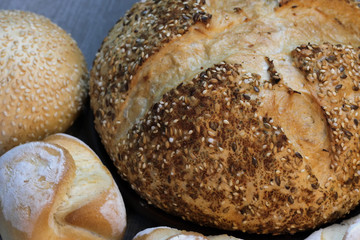 Homemade wheat bread baked