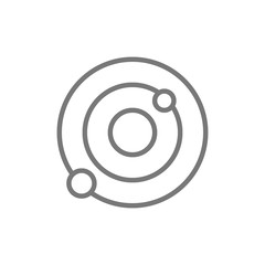 Solar system, galaxy line icon.