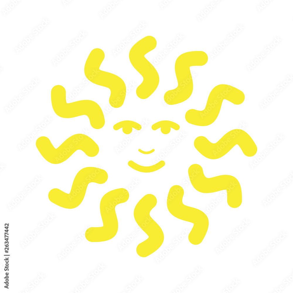 Poster sun icon on background for graphic and web design. simple vector sign. internet concept symbol for w