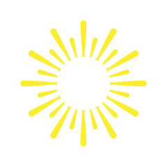 Sun icon on background for graphic and web design. Simple vector sign. Internet concept symbol for website button or mobile app.