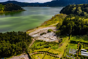 Azoren Insel aus der Luft - Sao Miguel