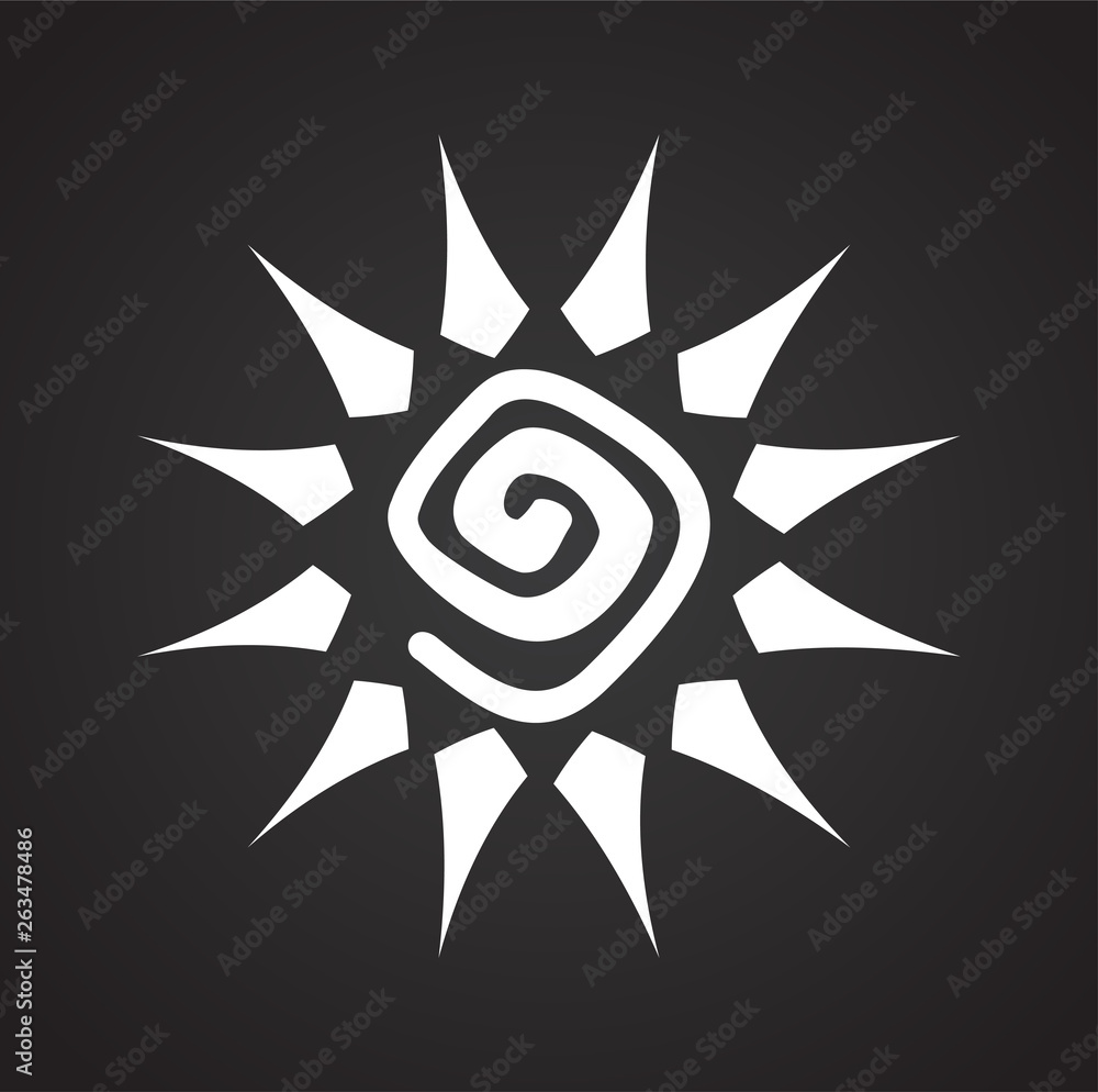 Poster sun icon on background for graphic and web design. simple vector sign. internet concept symbol for w
