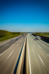 busy highway traffic 