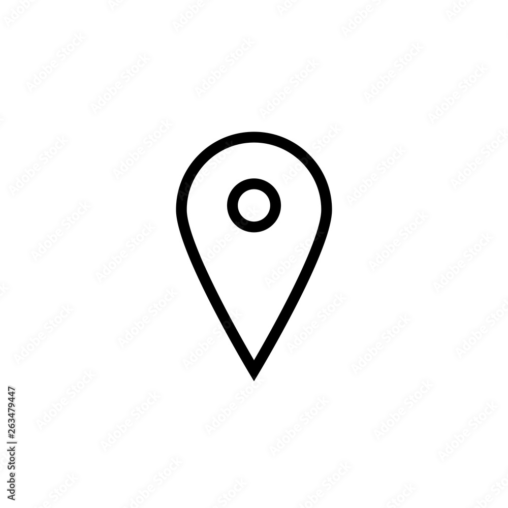 Poster gps pointer on the map. vector image pointer