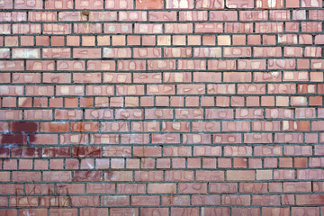 old red block brick wall texture background