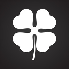 Clover icon on background for graphic and web design. Simple vector sign. Internet concept symbol for website button or mobile app.