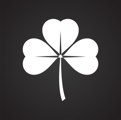 Clover icon on background for graphic and web design. Simple vector sign. Internet concept symbol for website button or mobile app.