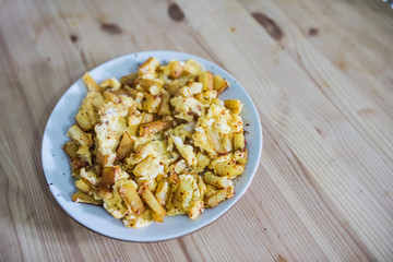 Potato with egg