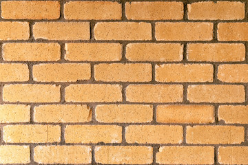 Brown brick wall in building as interior background