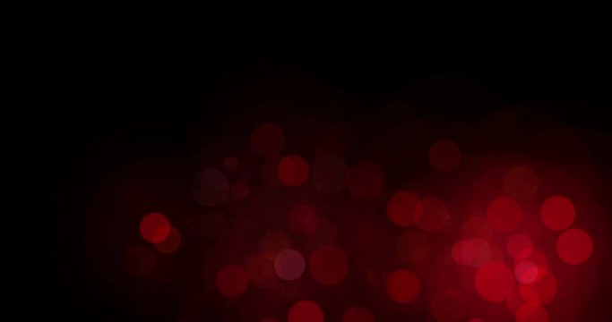 Red Bokeh lights bubbles moving from bottom to top. abstract background