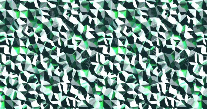 abstract background of bright and shiny crystals that move over a surface. Minimal technology background