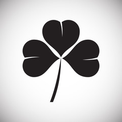 Clover icon on background for graphic and web design. Simple vector sign. Internet concept symbol for website button or mobile app.