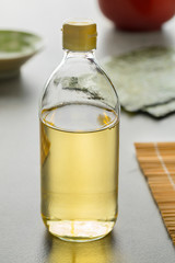 Bottle with traditional Japanese rice vinegar