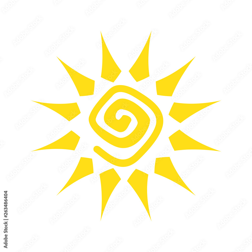 Poster sun icon on background for graphic and web design. simple vector sign. internet concept symbol for w