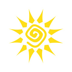 Sun icon on background for graphic and web design. Simple vector sign. Internet concept symbol for website button or mobile app.