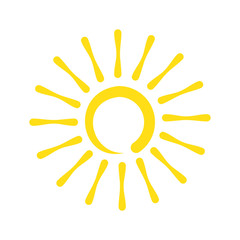 Sun icon on background for graphic and web design. Simple vector sign. Internet concept symbol for website button or mobile app.