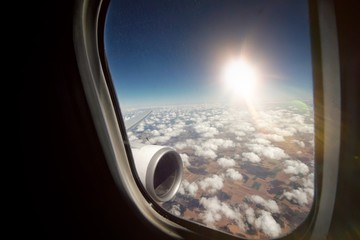 Fototapeta premium Airplan window day light