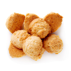 Delicious Coconut cookies isolated over a white background