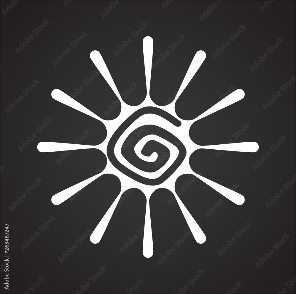 Poster sun icon on background for graphic and web design. simple vector sign. internet concept symbol for w