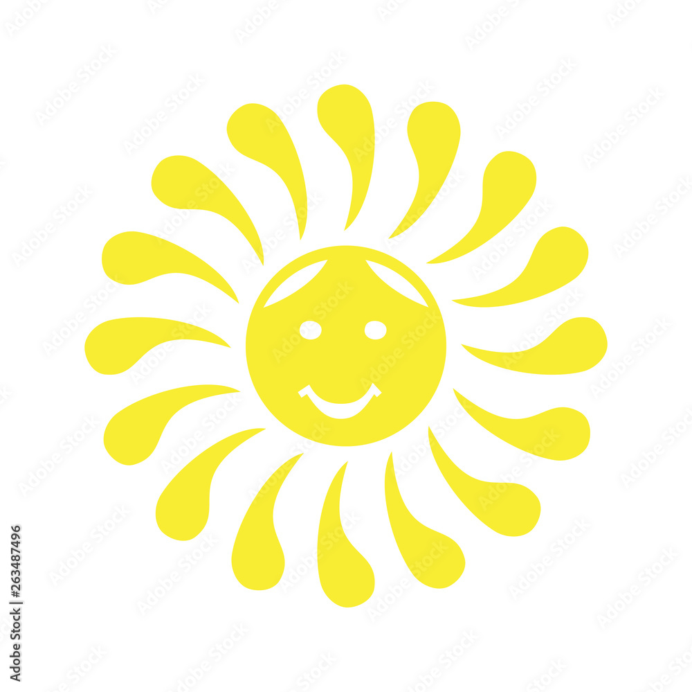 Poster sun icon on background for graphic and web design. simple vector sign. internet concept symbol for w