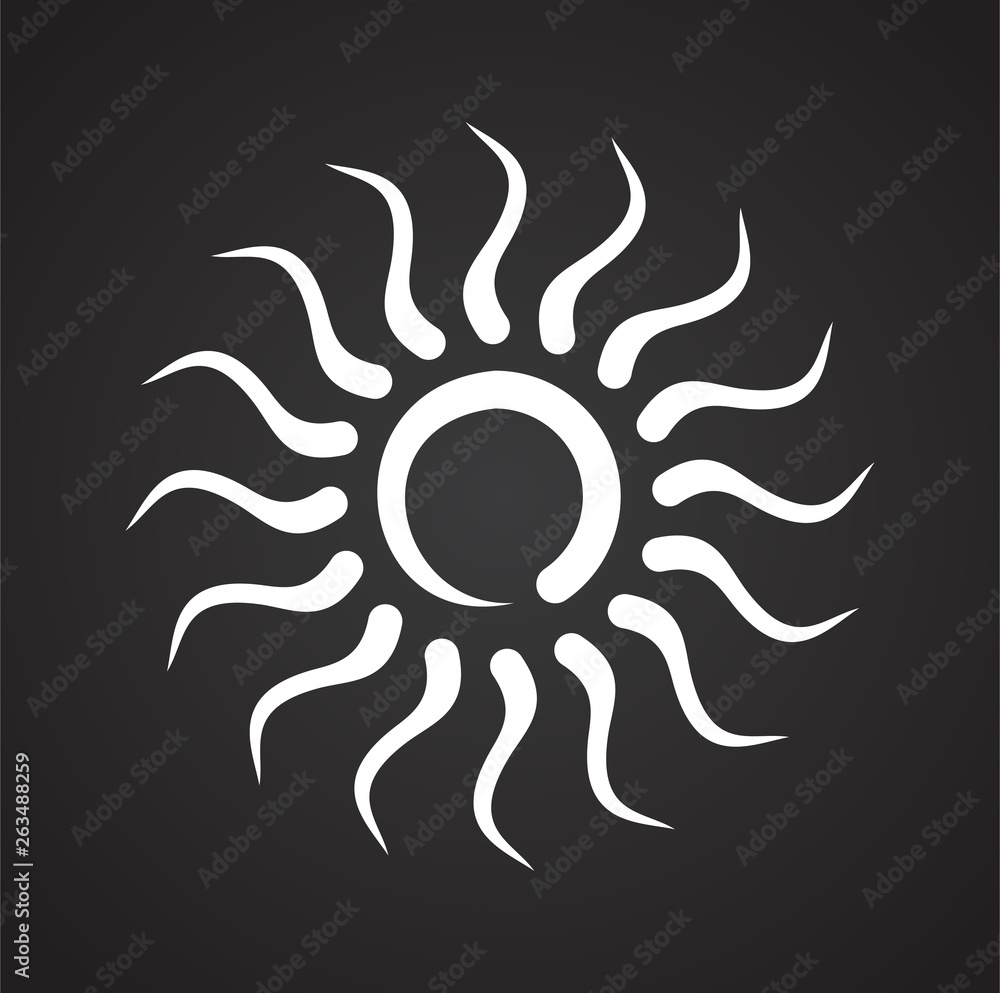 Poster sun icon on background for graphic and web design. simple vector sign. internet concept symbol for w