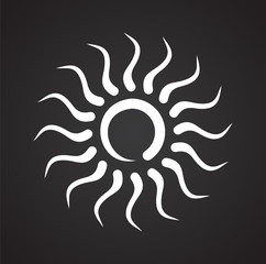 Sun icon on background for graphic and web design. Simple vector sign. Internet concept symbol for website button or mobile app.