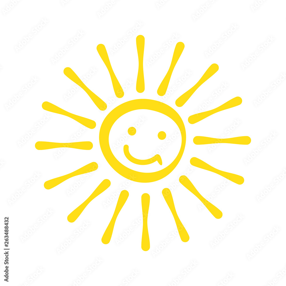 Poster sun icon on background for graphic and web design. simple vector sign. internet concept symbol for w