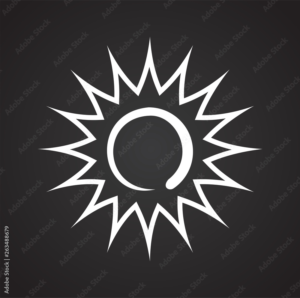 Poster sun icon on background for graphic and web design. simple vector sign. internet concept symbol for w