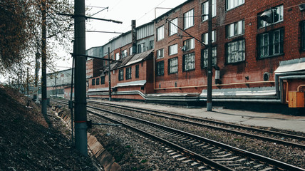 Obraz premium Railroad at the plant