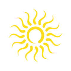 Sun icon on background for graphic and web design. Simple vector sign. Internet concept symbol for website button or mobile app.