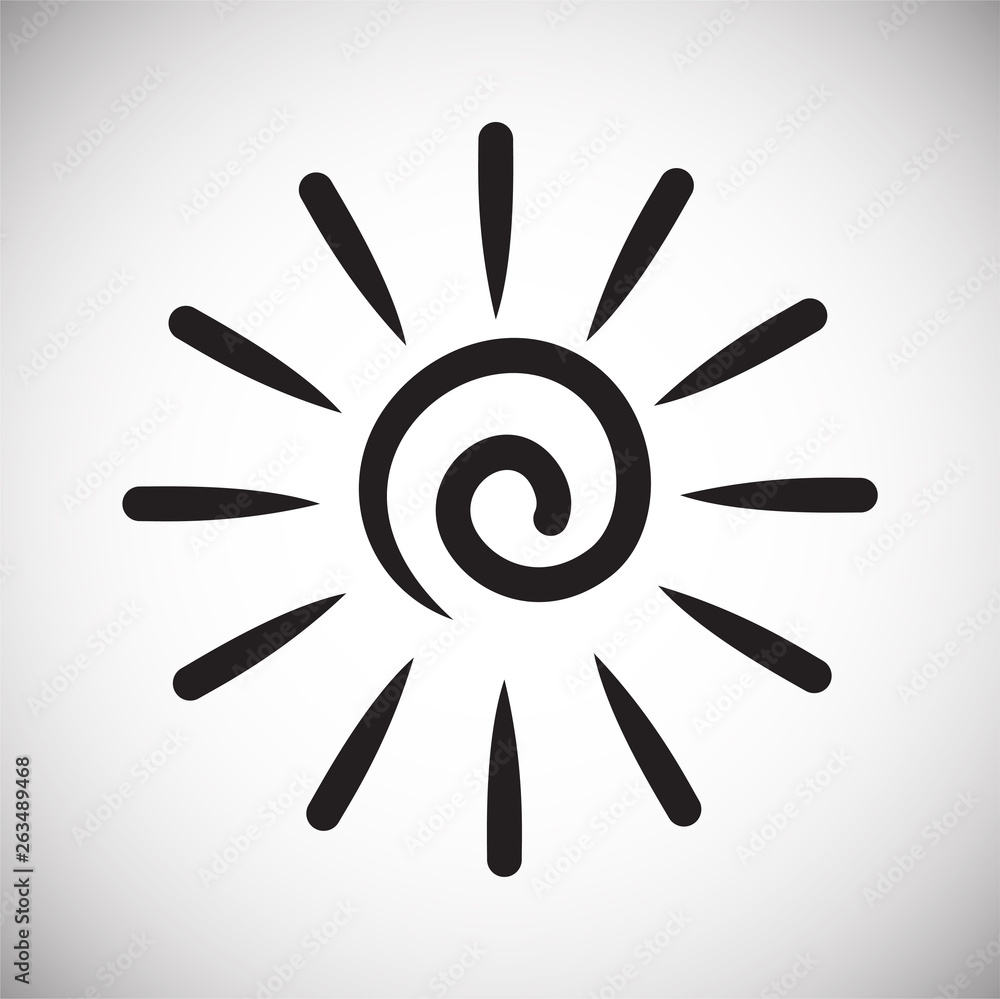 Poster sun icon on background for graphic and web design. simple vector sign. internet concept symbol for w