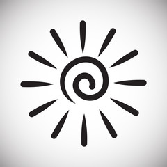 Sun icon on background for graphic and web design. Simple vector sign. Internet concept symbol for website button or mobile app.