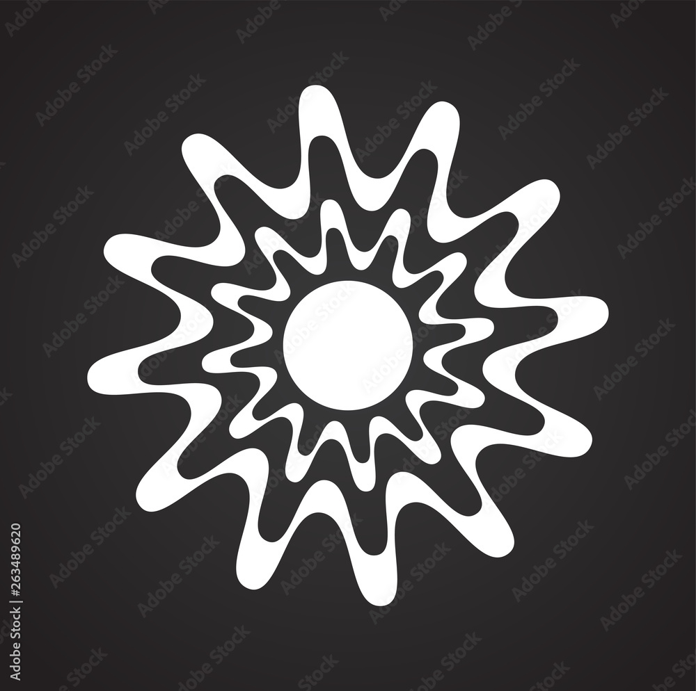 Poster sun icon on background for graphic and web design. simple vector sign. internet concept symbol for w