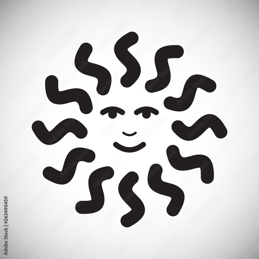 Poster sun icon on background for graphic and web design. simple vector sign. internet concept symbol for w