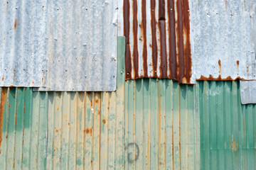 Old zinc wall surface Fence