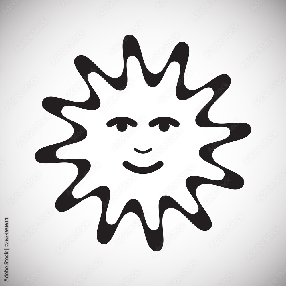 Poster sun icon on background for graphic and web design. simple vector sign. internet concept symbol for w