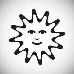 Sun icon on background for graphic and web design. Simple vector sign. Internet concept symbol for website button or mobile app.